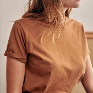 Sezane Conrad T-shirt M Camel